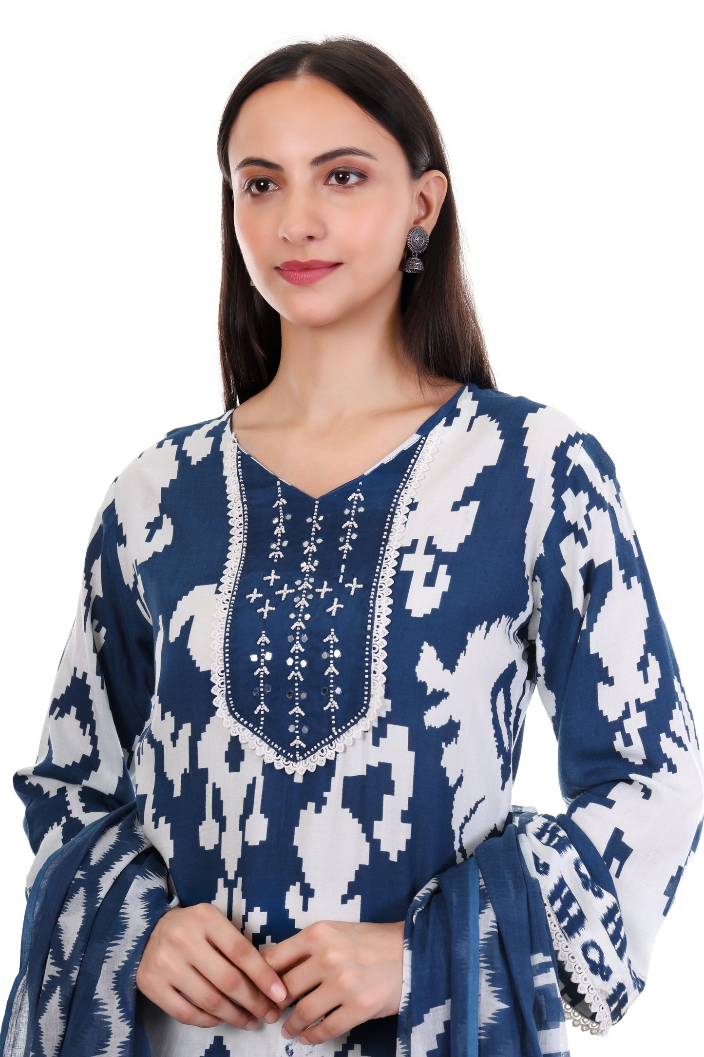 Indigo Ikat Grace Kurti Set