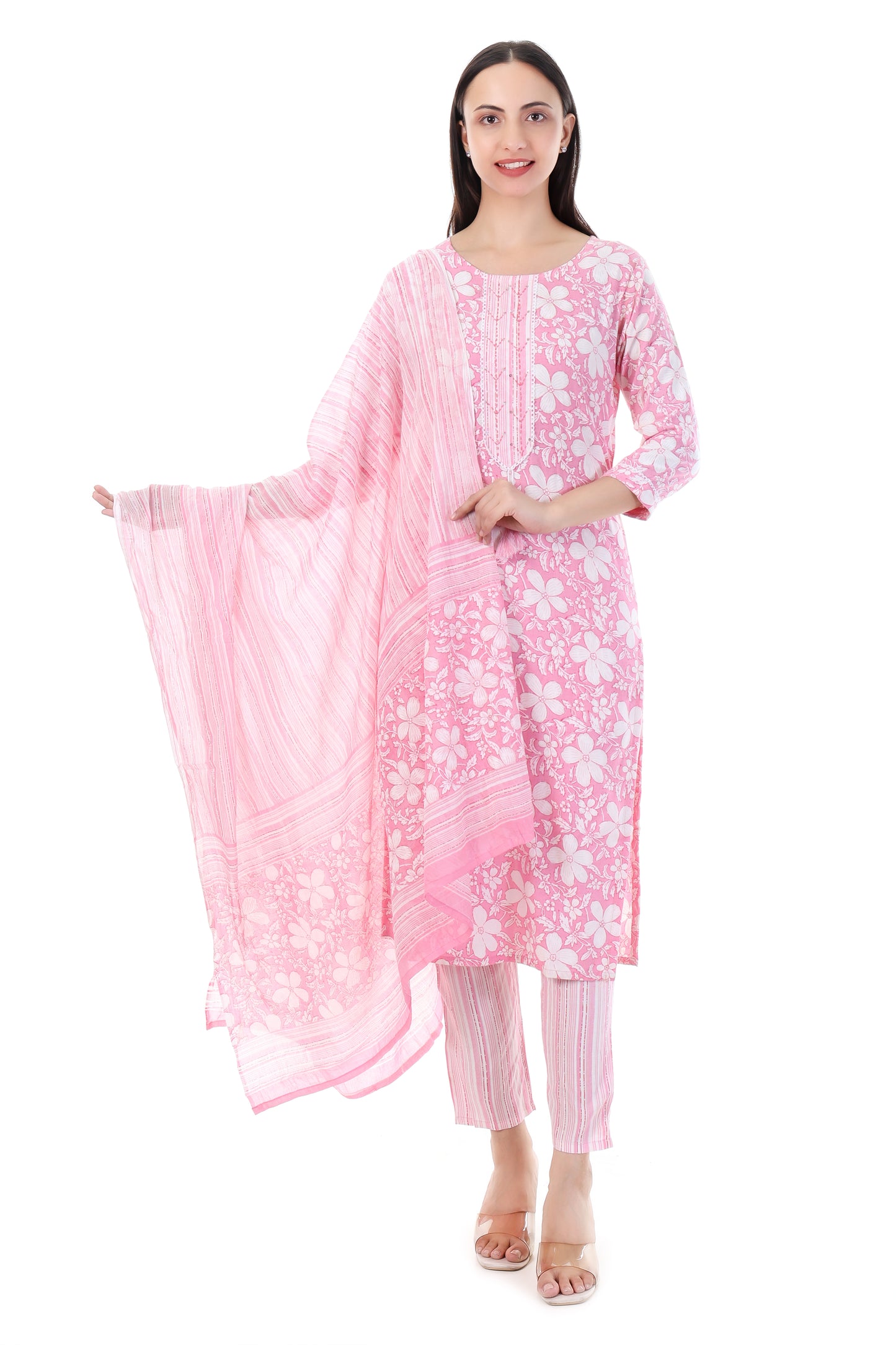 Gulzar Pink Kurti Set