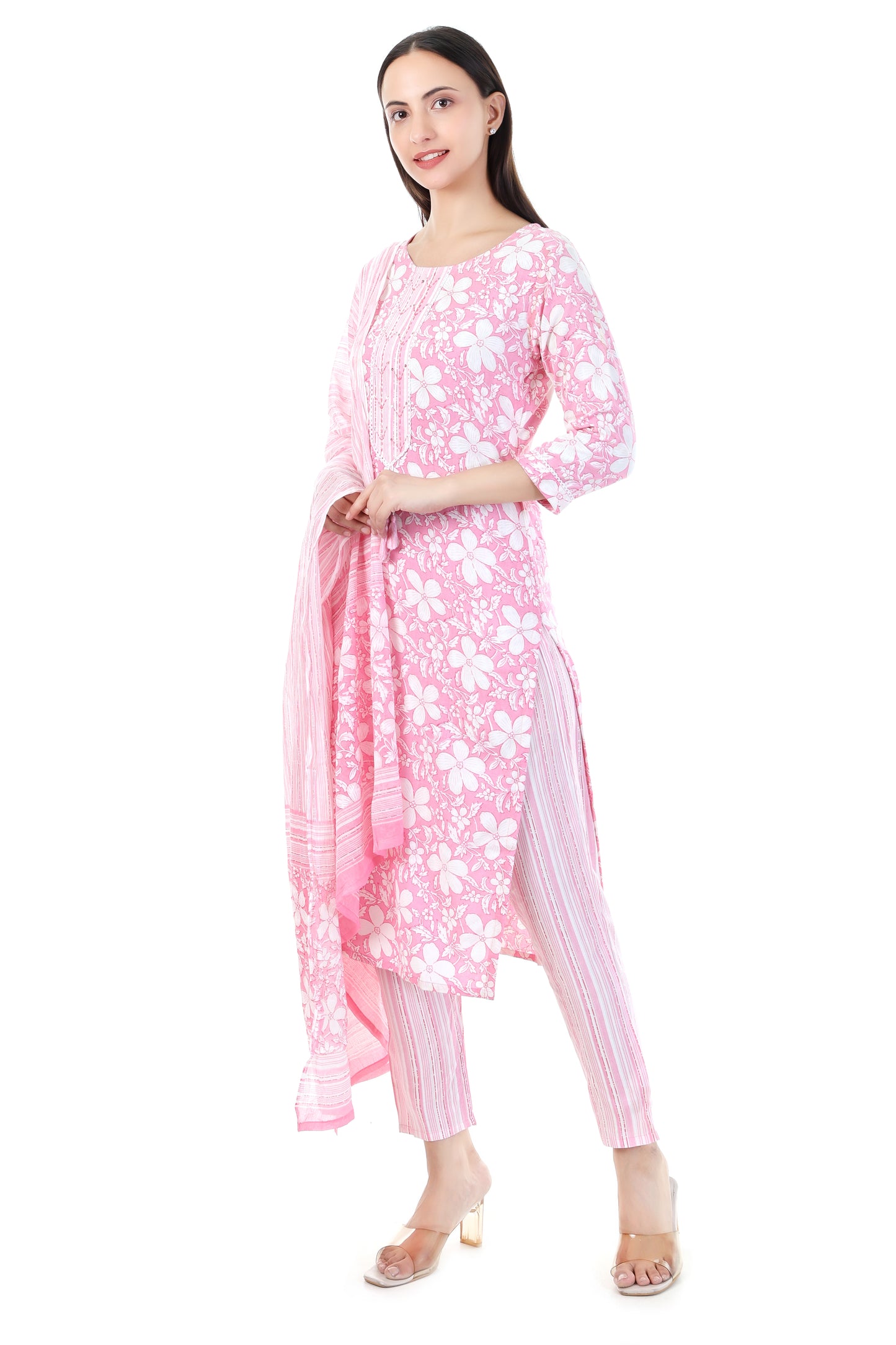 Gulzar Pink Kurti Set
