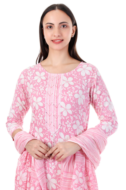 Gulzar Pink Kurti Set