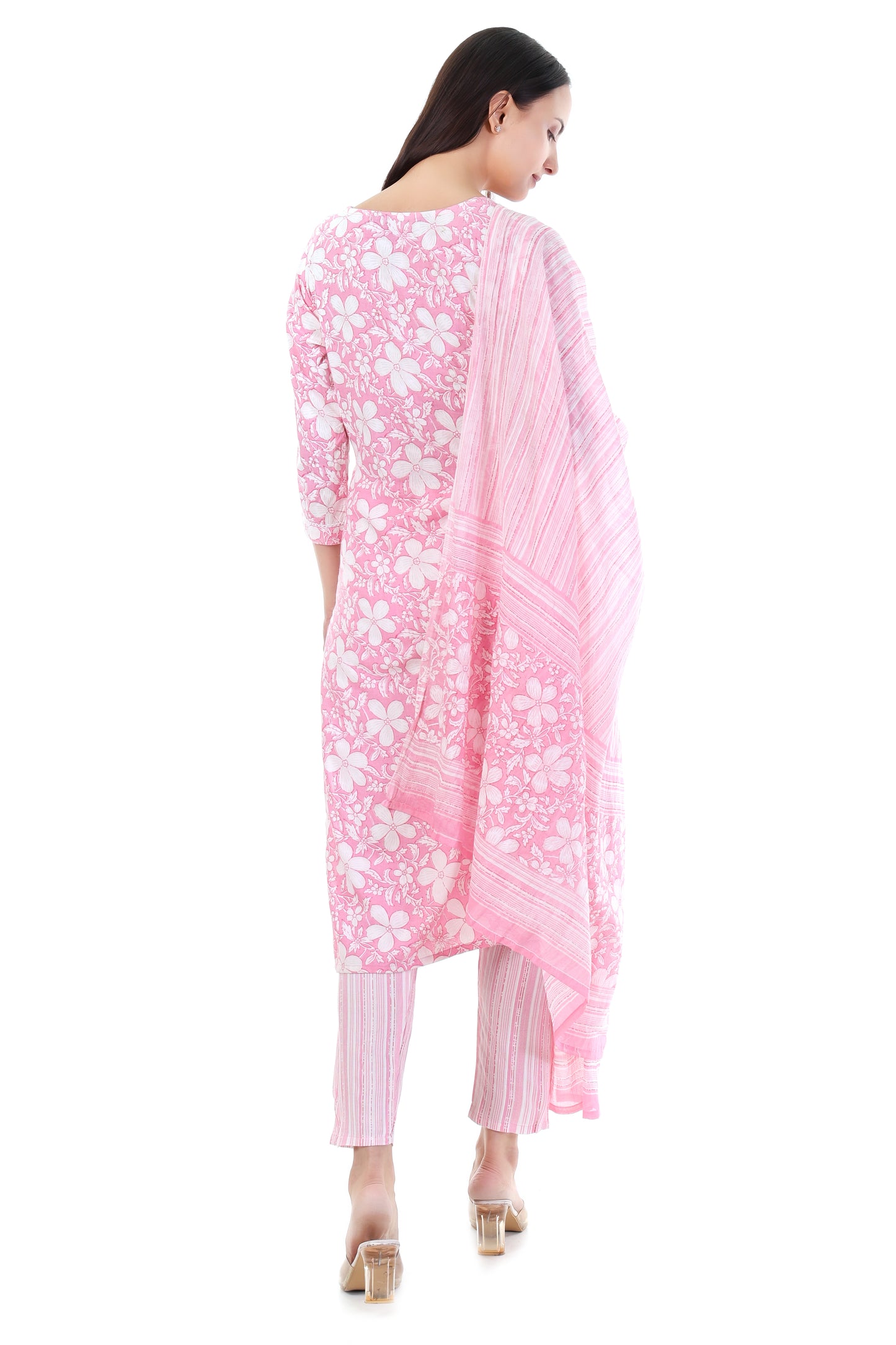 Gulzar Pink Kurti Set
