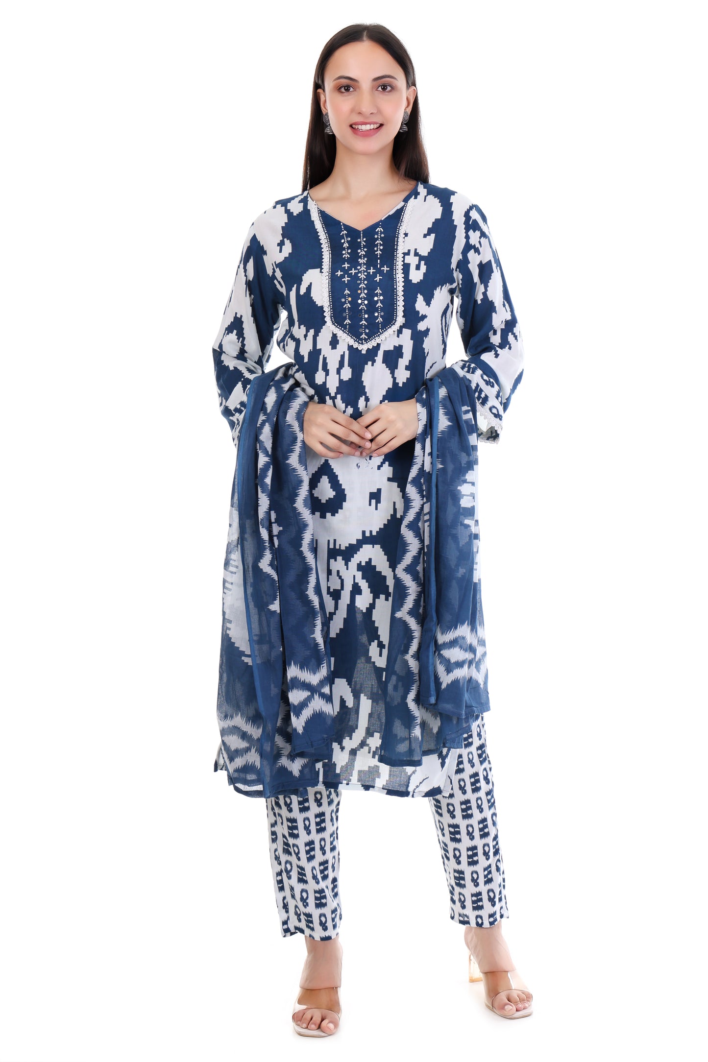 Indigo Ikat Grace Kurti Set