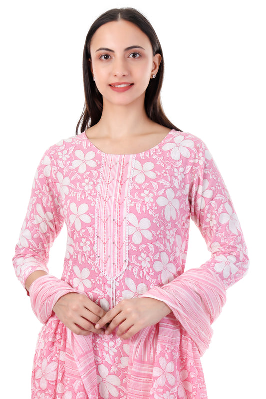 Gulzar Pink Kurti Set